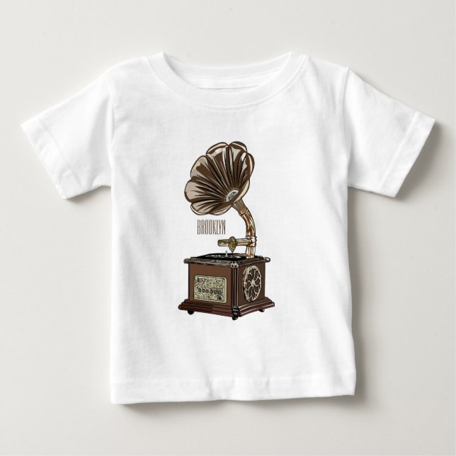 Camiseta De Bebé Ilustracion personalizado girable (Anverso)