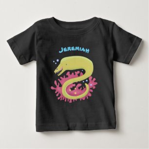 Camiseta De Bebé Ilustracion personalizado gracioso de moray verde