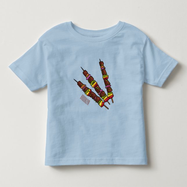 Camiseta De Bebé Ilustracion personalizado kebab o kabob (Anverso)
