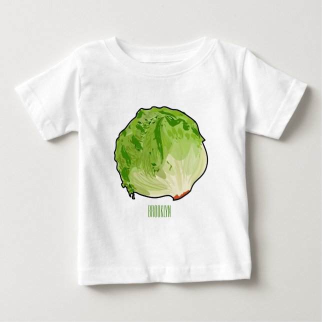 Camiseta De Bebé Ilustracion personalizado Lettuce (Anverso)