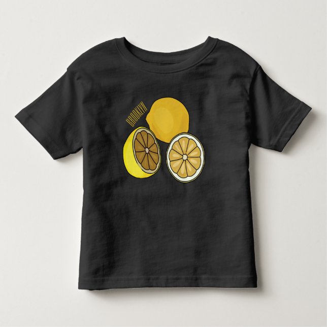 Camiseta De Bebé Ilustracion personalizado limón (Anverso)