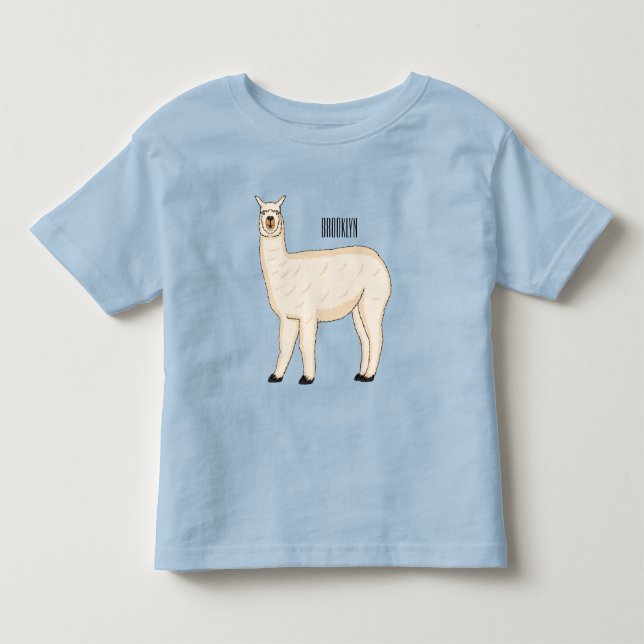 Camiseta De Bebé Ilustracion personalizado Llama (Anverso)