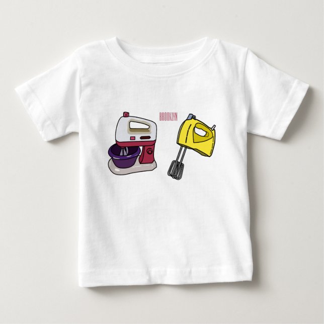 Camiseta De Bebé Ilustracion personalizado mezclador (Anverso)