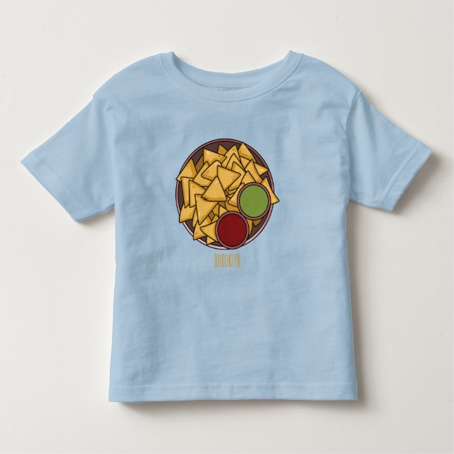 Camiseta De Bebé Ilustracion personalizado Nachos (Anverso)