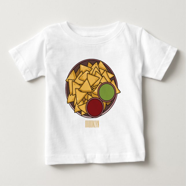 Camiseta De Bebé Ilustracion personalizado Nachos (Anverso)