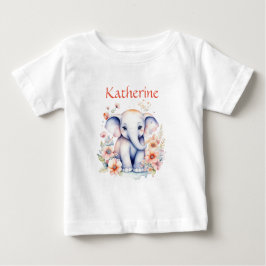 Camiseta De Bebé Ilustracion personalizado personalizado de un elef