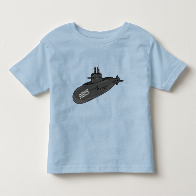 Camiseta De Bebé Ilustracion personalizado submarino (Anverso)