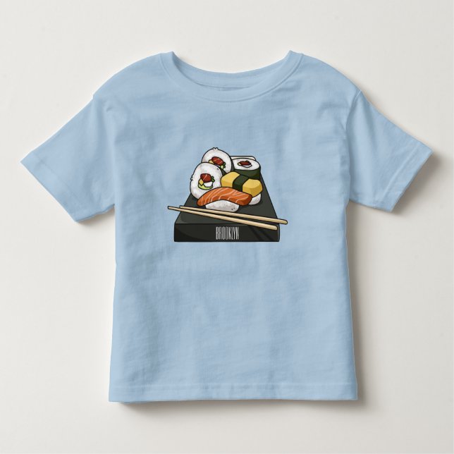 Camiseta De Bebé Ilustracion personalizado Sushi (Anverso)