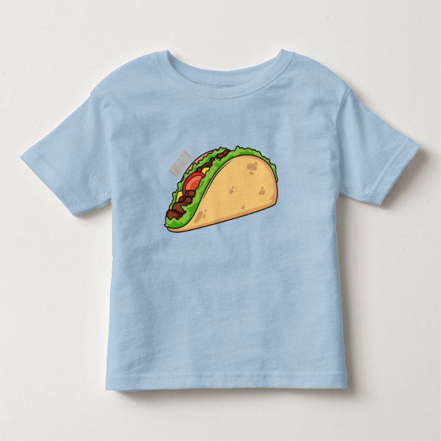 Camiseta De Bebé Ilustracion personalizado Taco (Anverso)