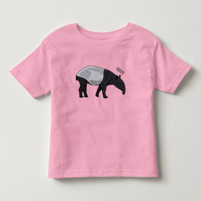 Camiseta De Bebé Ilustracion personalizado Tapir (Anverso)