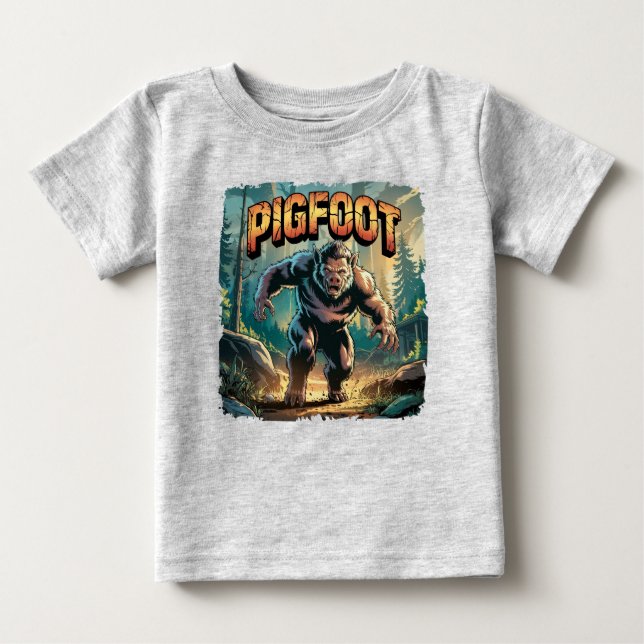 Camiseta De Bebé Ilustracion Pigfoot Combo Creation Funny (Anverso)