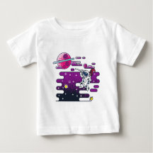 Ilustracion retro vibrante astronauta espacial