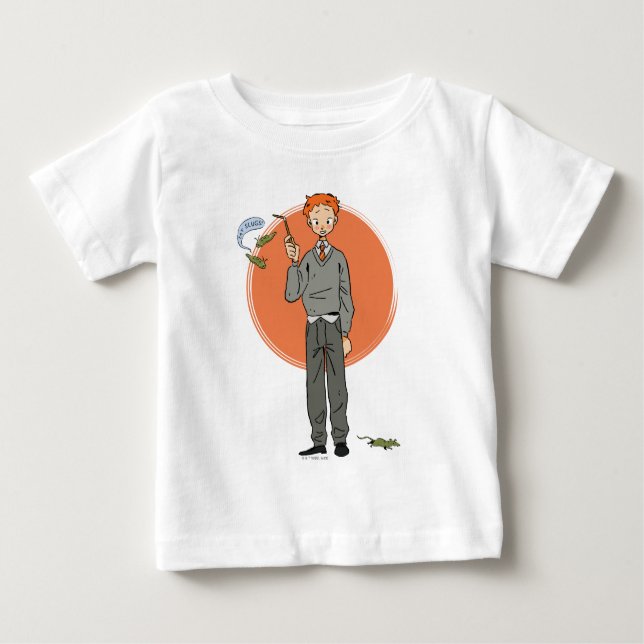 Camiseta De Bebé Ilustracion Ron Weasley "Eat Slugs" (Anverso)