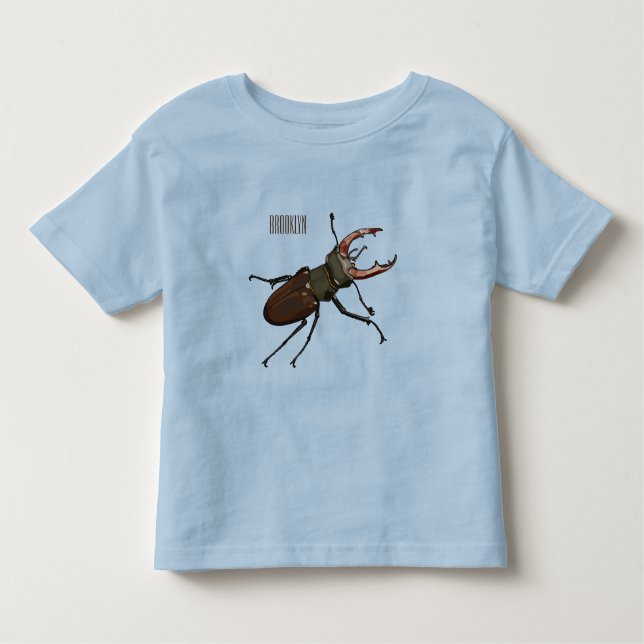 Camiseta De Bebé Ilustracion Stag beetle personalizado (Anverso)