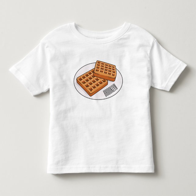 Camiseta De Bebé Ilustracion Waffle personalizado (Anverso)