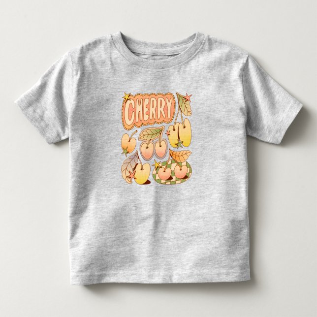 Camiseta De Bebé Ilustraciones de cerezo/cerezo (Anverso)