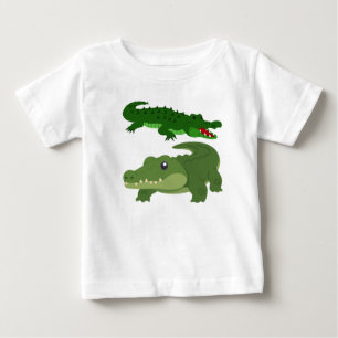 Camiseta De Bebé Ilustraciones de cocodrilo personalizado