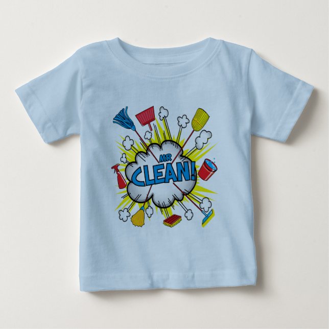 Camiseta De Bebé im a mr limpio (Anverso)