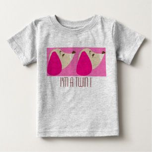Camiseta De Bebé ' I'm a twin !'