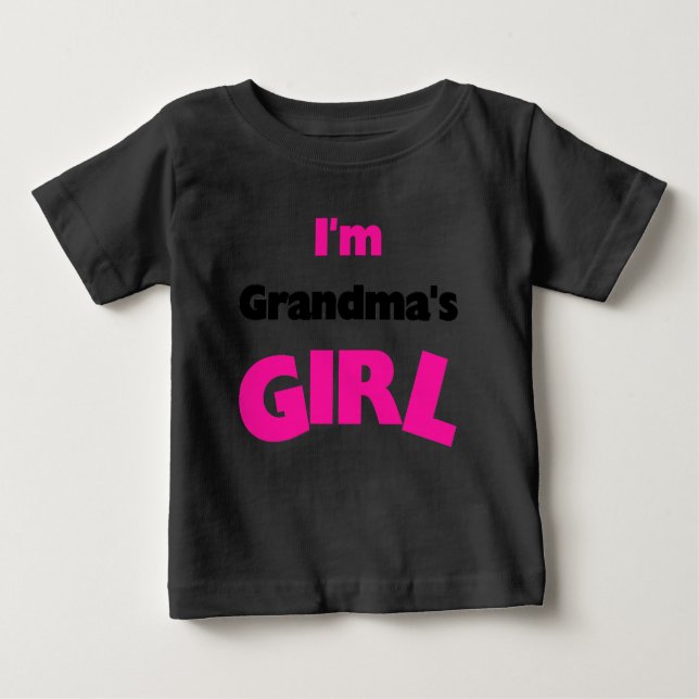 Camiseta De Bebé I'm Grandma's Girl (Anverso)