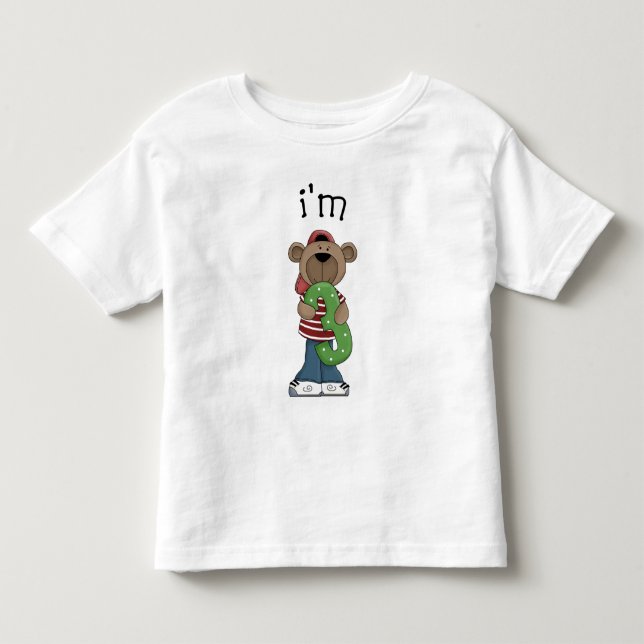 Camiseta De Bebé Im oso de 3 cumpleaños (Anverso)