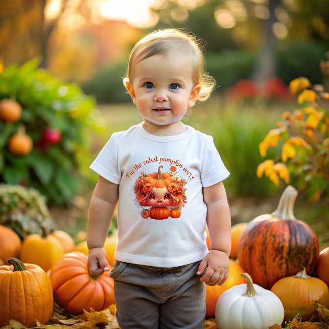 Camiseta De Bebé I'm the cutest Thanksgiving pumpkin! (Subido por el creador)