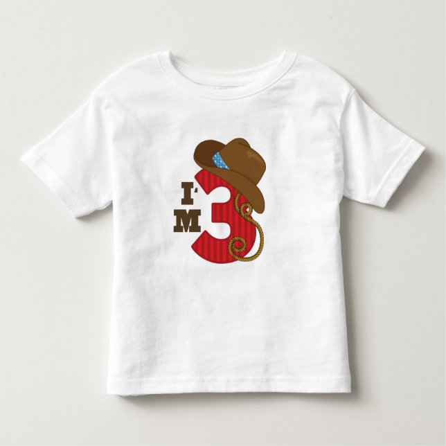 Camiseta De Bebé Im Three Cowboy Birday (Anverso)