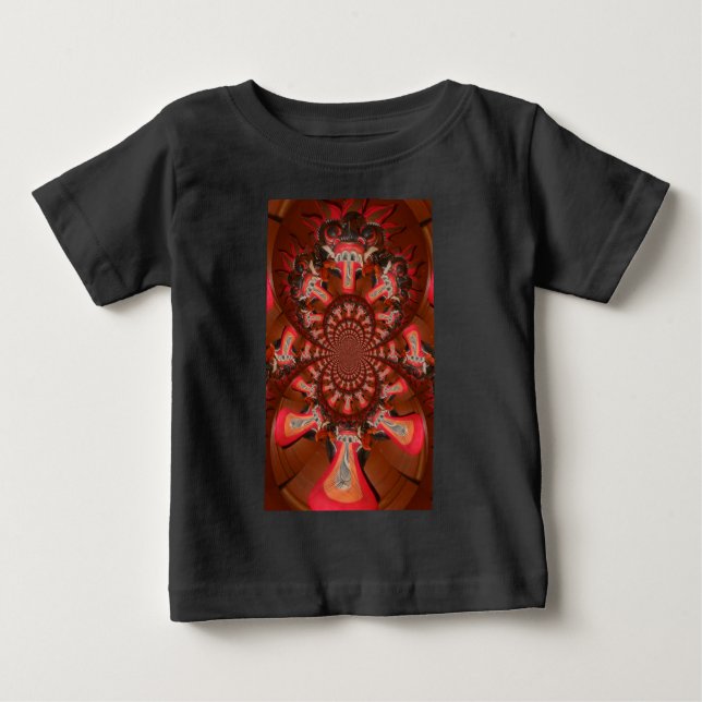 Camiseta De Bebé Imagen de arte de lengua Kaleidoscope Imprimir/Grá (Anverso)