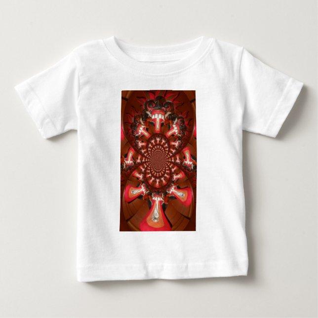 Camiseta De Bebé Imagen de arte de lengua Kaleidoscope Imprimir/Grá (Anverso)