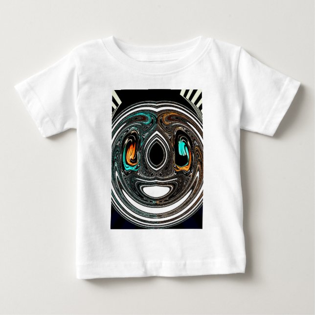 Camiseta De Bebé Imagen de arte en textura de cebra de origen étnic (Anverso)