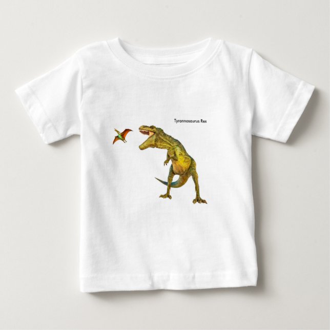 Camiseta De Bebé Imagen de dinosaurio para Baby-Jersey T-Shirt-Whit (Anverso)