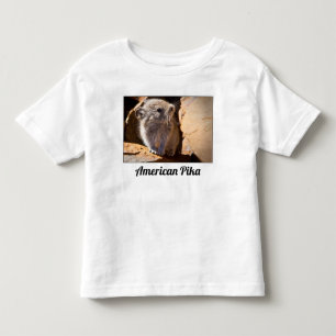 Camiseta De Bebé Imagen de Pika Americano y Fuente Moderna