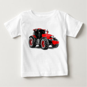 Camiseta De Bebé Imagen de tractor para Baby-Fine-Jersey-T-Shirt-Wh