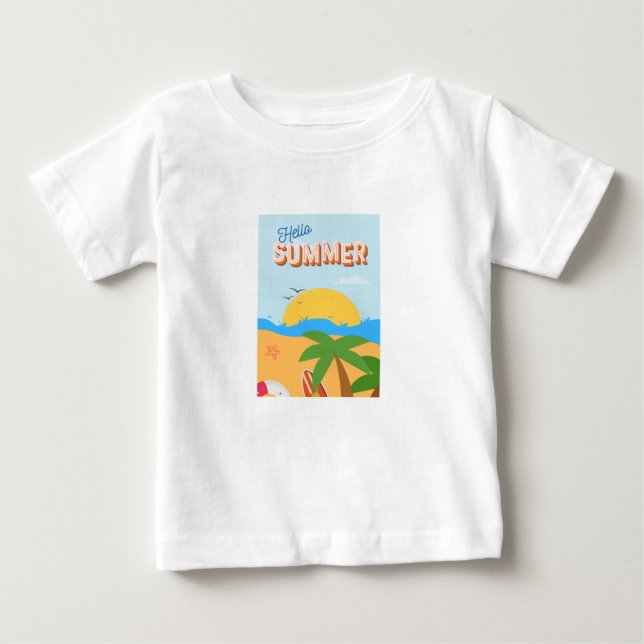 Camiseta De Bebé imagen de verano fantástica (Anverso)