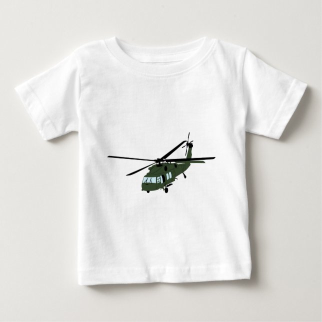Camiseta De Bebé Imagen del helicóptero Blackhawk (Anverso)