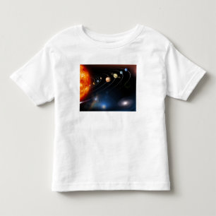 Camiseta De Bebé Imagen generada Digital de nuestra Sistema Solar