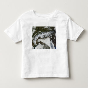 Camiseta De Bebé Imagen satelital de la cordillera de los Alpes