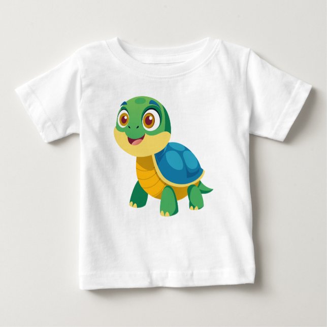 Camiseta De Bebé Imágenes de tortugas y conchas (Anverso)