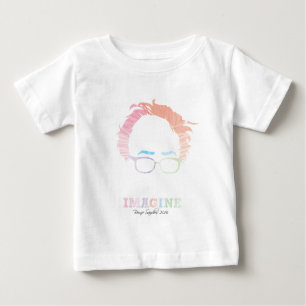 Camiseta De Bebé Imagina Bernie Sanders 2016 - acuarelas