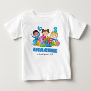 Camiseta De Bebé Imagina con toda tu mente 