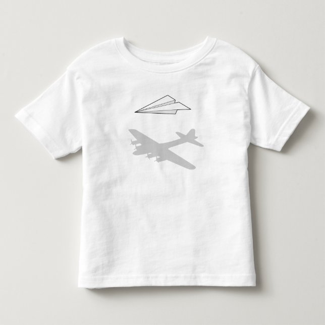 Camiseta De Bebé Imaginación activa del aeroplano de papel (Anverso)