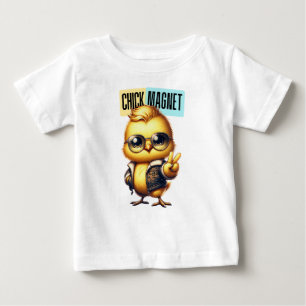 Camiseta De Bebé Imán de pollito lindo divertido Pascua