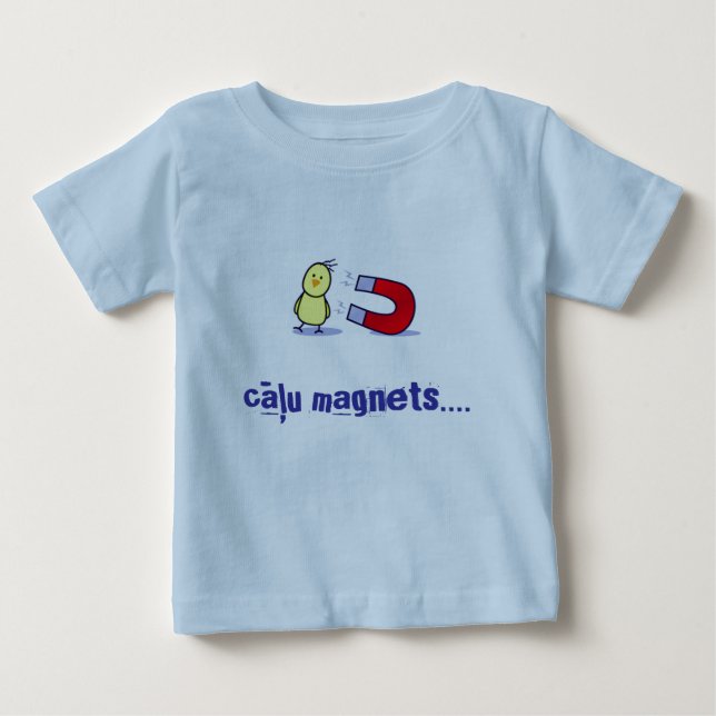 Camiseta De Bebé imán del polluelo del bebé (letón) (Anverso)
