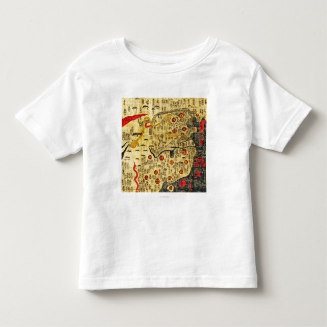 Camiseta De Bebé Imperio de Ming, ChinaPanoramic MapChina (Anverso)