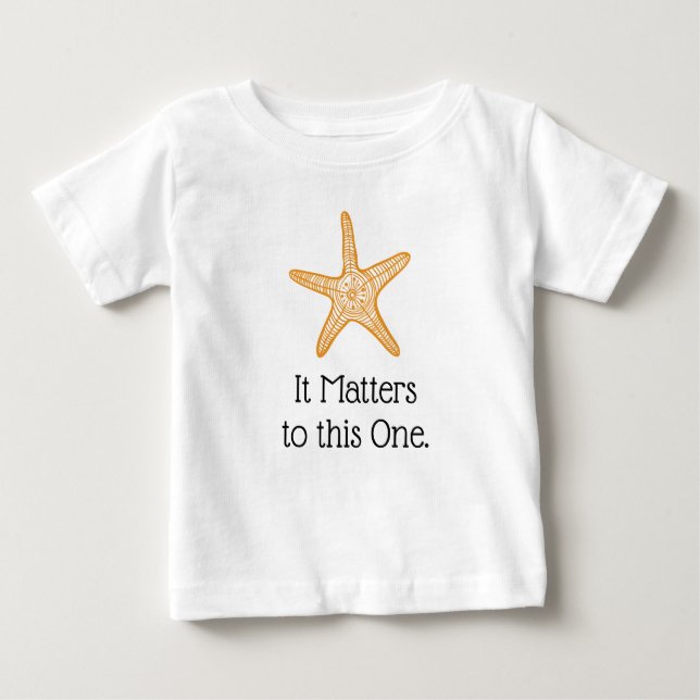 Camiseta De Bebé Importa a esta una estrella de mar (Anverso)