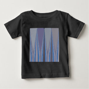 Camiseta De Bebé Impresión artística de Chevron en Azul, Morado y G