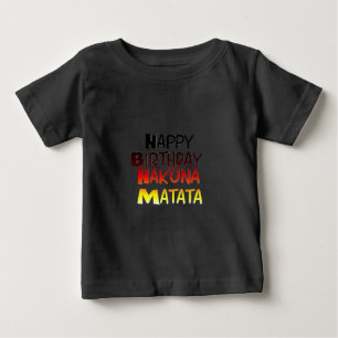 Camiseta De Bebé Impresión artística de cumpleaños alemán Hakuna Ma