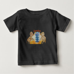 Camiseta De Bebé Impresión artística de elefantes africanos para ni