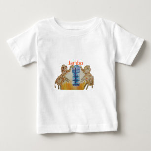 Camiseta De Bebé Impresión artística de elefantes africanos para ni