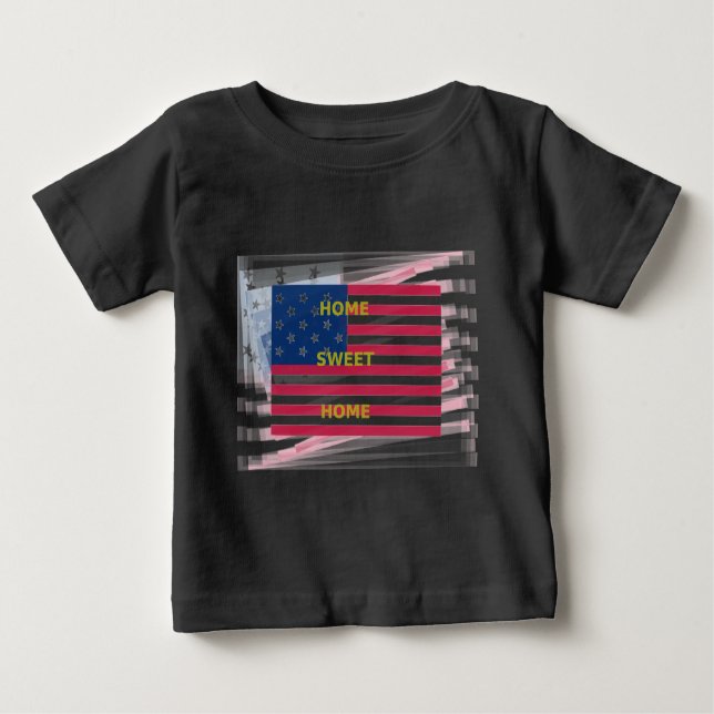 Camiseta De Bebé Impresión artística de la bandera de los Estados U (Anverso)